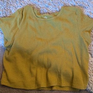 Mustard yellow crop top